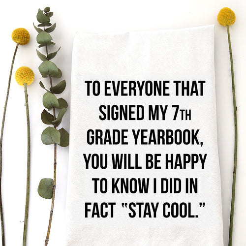 7TH GRADE YEARBOOK - TEA TOWEL