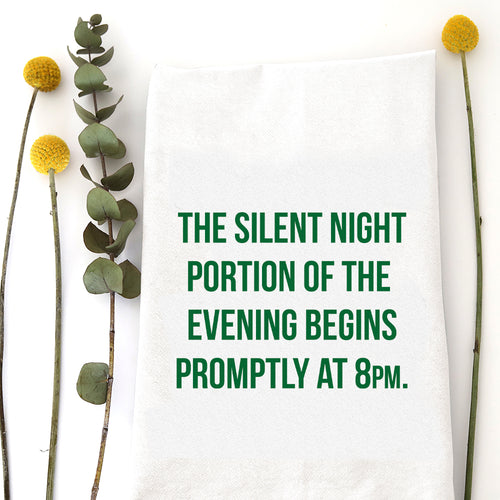 SILENT NIGHT PORTION BEGINS AT 8 - TEA TOWEL