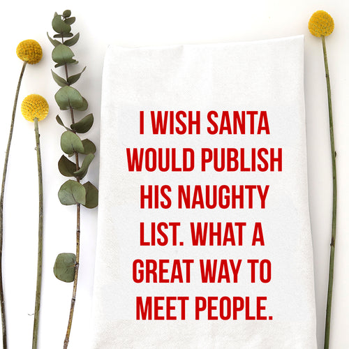 I WISH SANTA - TEA TOWEL