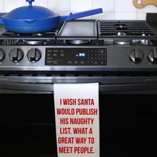Load image into Gallery viewer, I WISH SANTA - TEA TOWEL