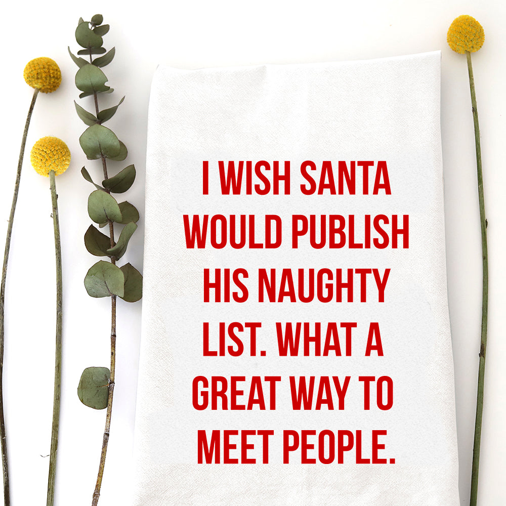 I WISH SANTA - TEA TOWEL