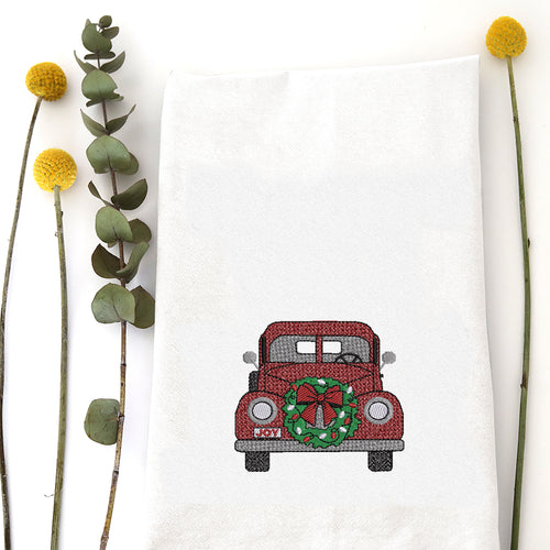 VINTAGE TRUCK - TEA TOWEL EMB