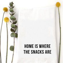 Load image into Gallery viewer, HOME WHERE THE SNACKS ARE - TEA TOWEL