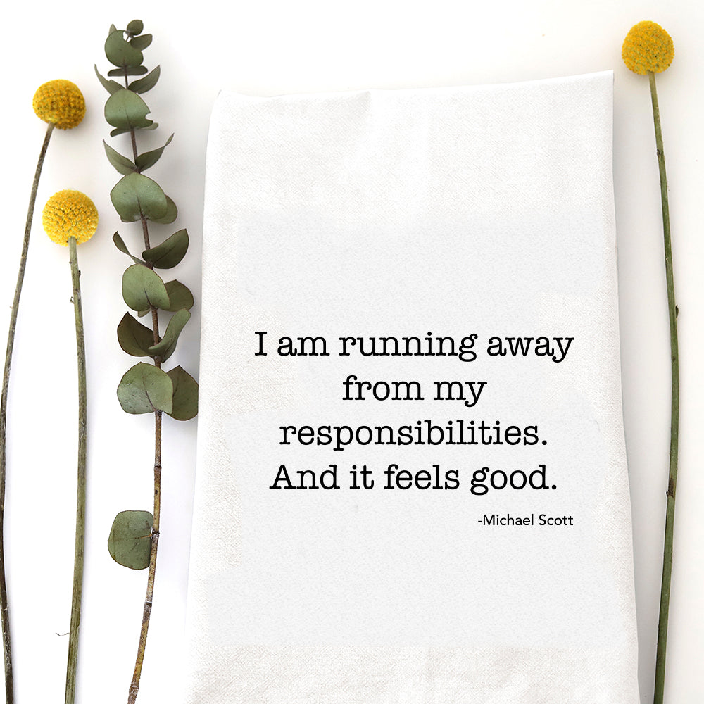 RUNNING AWAY - TEA TOWEL