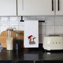 Load image into Gallery viewer, FLUFFY SANTA COW - TEA TOWEL EMB