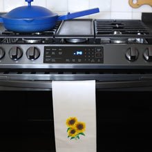 Load image into Gallery viewer, FLUFFY SUNFLOWERS - TEA TOWEL EMB