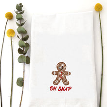 Load image into Gallery viewer, OH SNAP GINGERBREAD - TEA TOWEL EMB