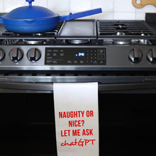 Load image into Gallery viewer, NAUGHTY OR NICE - TEA TOWEL