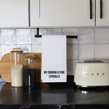 Load image into Gallery viewer, COOKING IS FIRE - TEA TOWEL