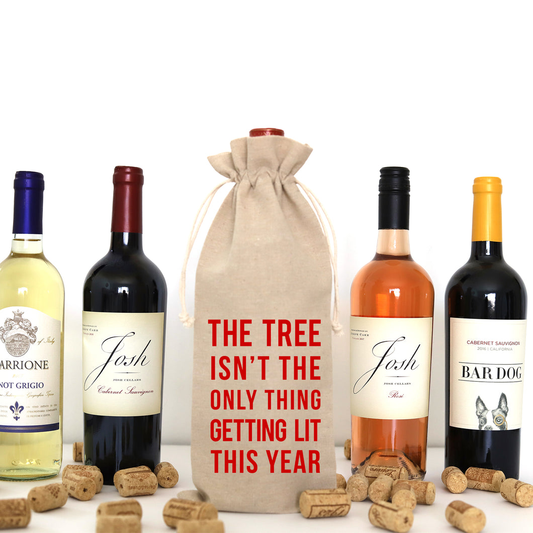 TREE GETTING LIT - WINE BAG