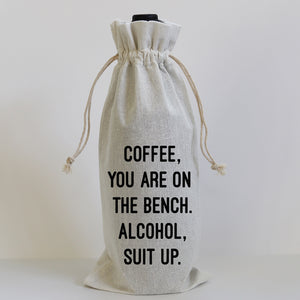 COFFEE ON THE BENCH - WINE BAG