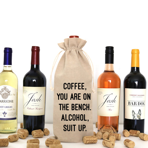 COFFEE ON THE BENCH - WINE BAG