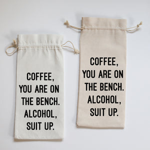 COFFEE ON THE BENCH - WINE BAG