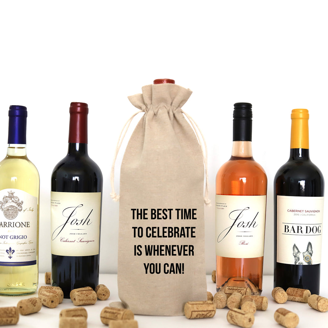 BEST TIME TO CELEBRATE - WINE BAG