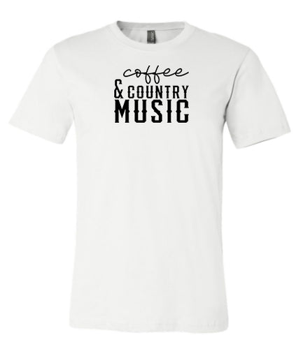 COFFEE & COUNTRY MUSIC - UNISEX ADULT SHIRT