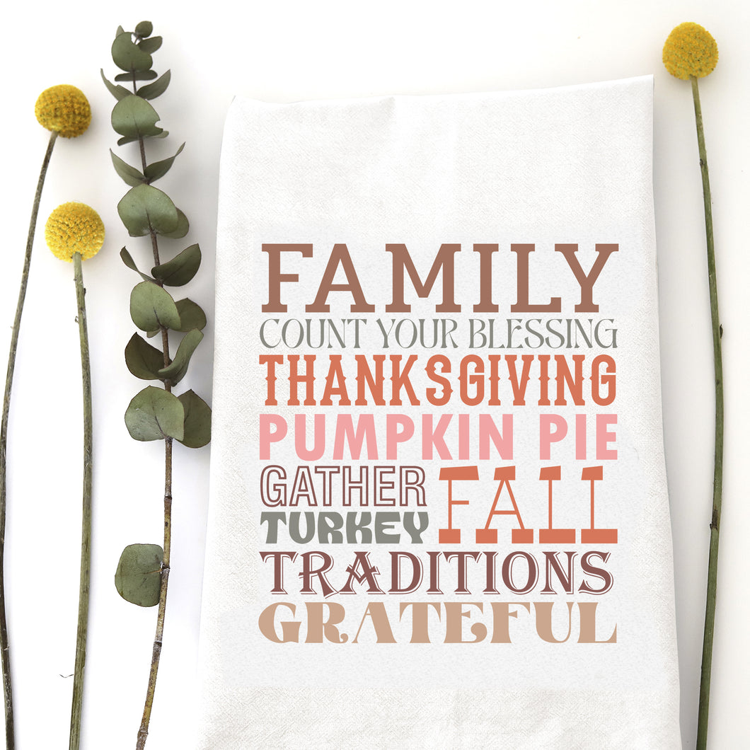 COUNT YOUR BLESSINGS - TEA TOWEL