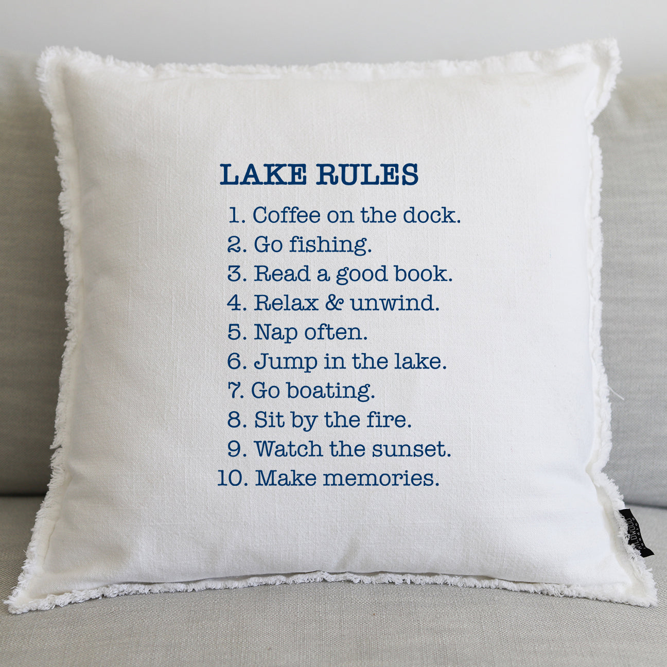 Lake Rules 20" Pillow