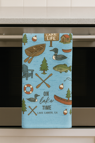 ON LAKE TIME (custom) MICROFIBER - MIDI TOWEL