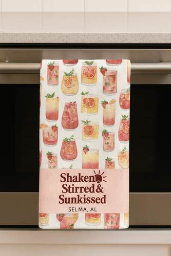 SHAKEN STIRRED SUNKISSED (custom) MICROFIBER - MIDI TOWEL