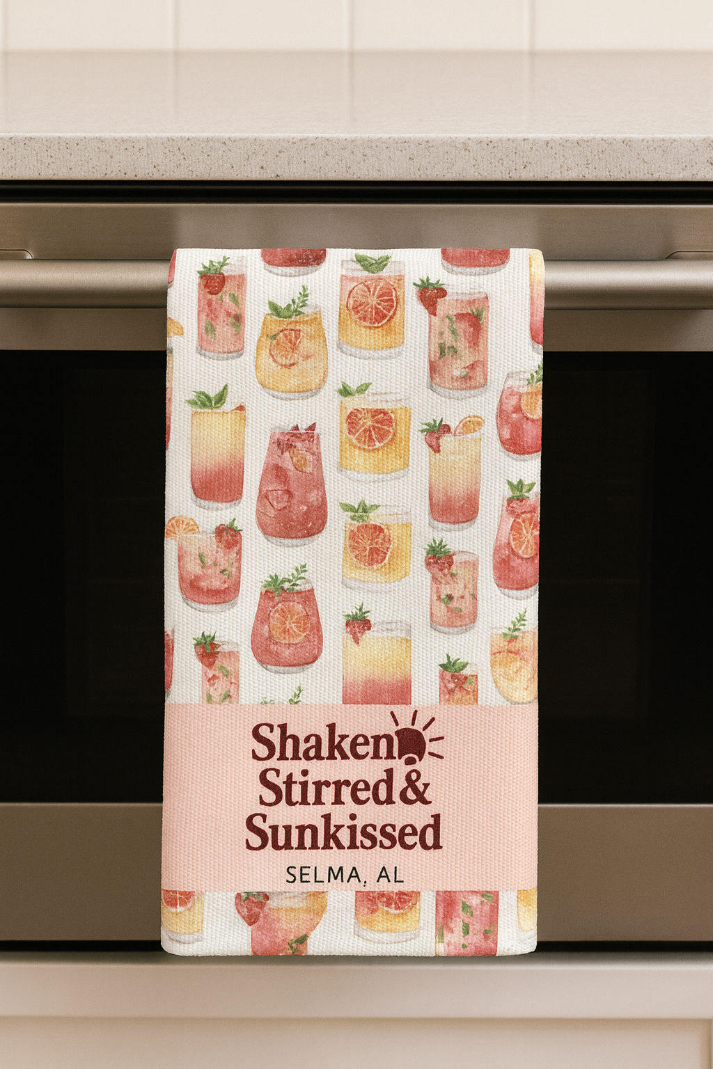 SHAKEN STIRRED SUNKISSED (custom) MICROFIBER - MIDI TOWEL
