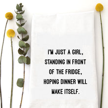 Load image into Gallery viewer, JUST A GIRL - TEA TOWEL