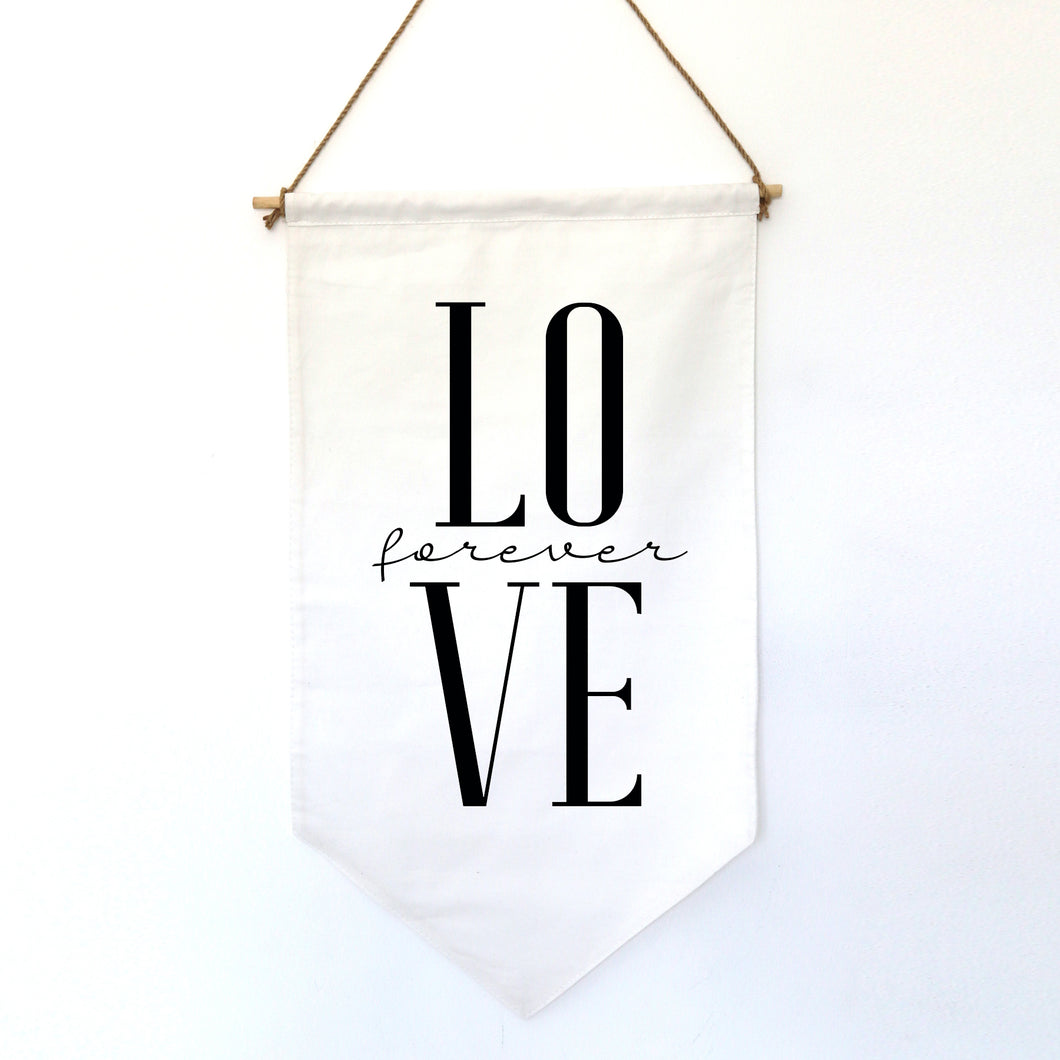 LOVE FOREVER - HANGING BANNER (small)