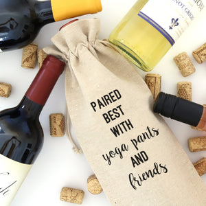 PAIRED BEST WITH FRIENDS - WINE BAG