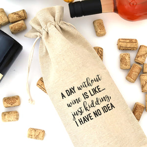 DAY WITHOUT WINE WINE BAG